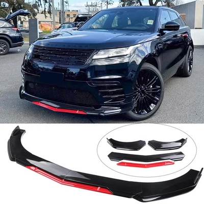For Range Rover Sport Land Rover Black +Red Front Bumper Lip Splitter Spoiler Foto 1 de 4