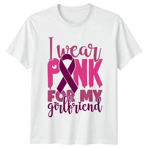 Pink Ribbon Breast Cancer Awareness Damen Herren Grafik T-Shirt Unterstützung - Bild 1 von 11