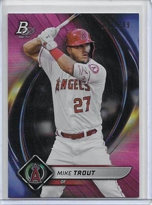 2022 Bowman Platinum Mike Trout #90 Los Angeles Angels Pink Refractor /199 - Bild 1 von 2