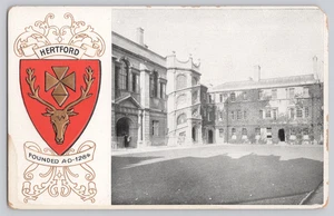 Hertford College Oxford Postkarte Heraldik Serie Nr. 7 BFS gedruckt in Sachsen - Bild 1 von 3