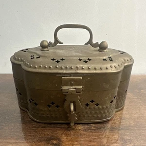 Vintage Brass Cricket Cage Box for Trinkets Jewelry for Good Luck hinged lid - Picture 1 of 7