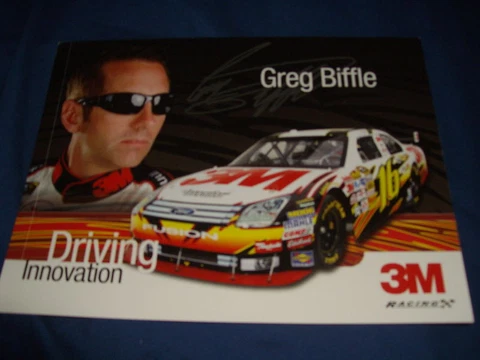 2009 GREG BIFFLE #16 3M NASCAR POSTCARD Cover