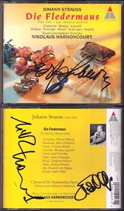 Edita GRUBEROVA VON MAGNUSS HARNONCOURT Signed STRAUSS Die Fledermaus 2CD BONNEY - Picture 1 of 1