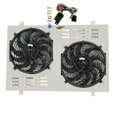 For 1985-1997 Ford F-150 F-100 F-250 F350 Bronco V8 Aluminum Radiator Shroud+Fan Foto 1 de 4