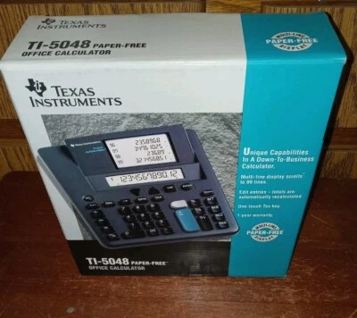 Texas Instruments TI-5048 Paper-Free Desktop Office Calculator NEW!  - Image 1 of 3