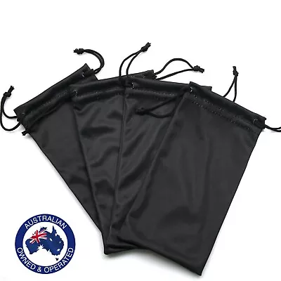 Black Soft Carry Bag Sunglasses Reading Case Microfibre Soft Glasses Pouch - image 1 of 4