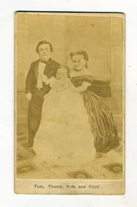 CDV – GEN. TOM THUMB ,WIFE AND CHILD - Picture 1 of 2