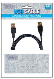 1.5 M USB 2.0 A to A Cable Male to Male Lead 24AWG Copper High-Speed - Picture 1 of 1