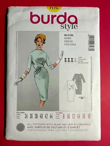 UNCUT Burda 7176 Misses Fitted Pencil Slim Dress 8 10 12 14 16 18 Sewing Pattern - Picture 1 of 2