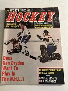 1971 Hockey MONTREAL Canadians KEN DRYDEN Boston Bruins BOBBY ORR Phil ESPOSITO - Picture 1 of 1