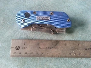 Kobalt Folding Utility Knife Blade BOX Cutter with belt clip OPEN BOX no package - Picture 1 of 4