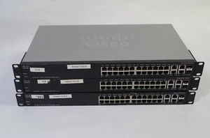 Lot Of 3 Cisco Switches SF 300-24 - Tested - With Power Cable - Picture 1 of 7