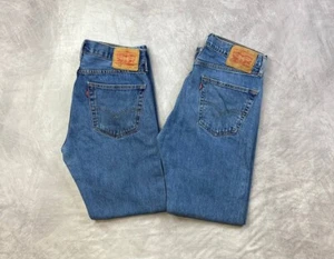 Levis 505 Jeans Denim Blue Pants 32x32 Lot Of 2 (Laundered) - Picture 1 of 9