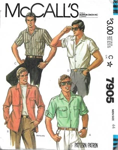 Camisa de hombre vintage con patrón McCall's #7905 talla 44 - Imagen 1 de 1