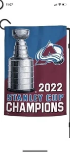 2022 Stanley Cup🔥 Champions Colorado Avalanche 12.5x18 🔥 Garden Flag🥅 2 Side - Picture 1 of 2