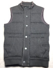 Country Road Grey Padded Cotton Knit Outer/Inner Front Pockets Vest Zip/Stud  XS