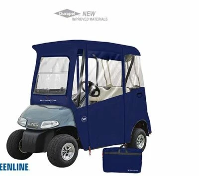 Cubierta de gabinete de carro de golf EZGO Premium conducible para 2 personas color: AZUL MARINO Foto 1 de 4