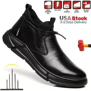 Scarpe antinfortunistiche uomo indistruttibili punta acciaio impermeabili da lavoro antiscivolo - Foto 1 di 12