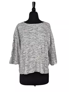 Pure Jill Striped Crop Gray Boat Neck Casual Top Size PS - Picture 1 of 8
