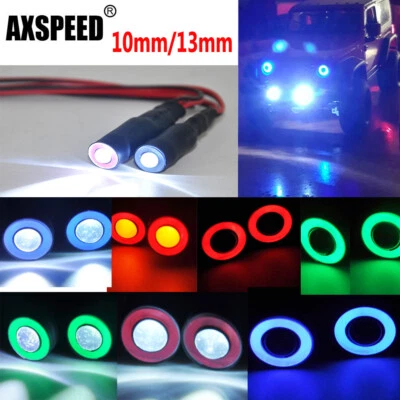 2 Leds 10mm/13mm Angel Eyes LED Headlight Bulb Scheinwerfer Für 1/10 RC Crawler - Bild 1 von 4
