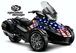 Can Am Spyder ST ST-S ST LTD graphic wrap decal kit "Captain America" - Picture 1 of 3