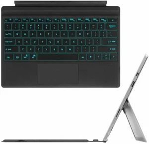 Per Microsoft Surface Pro 7+ / Pro 7/ Pro 6 tastiera Bluetooth wireless retroilluminata - Foto 1 di 12