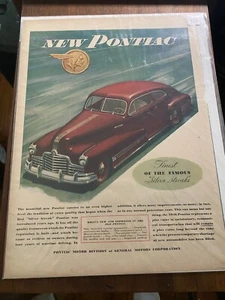 Vintage 1945 Pontiac Silver Streak Car Auto ad - Picture 1 of 1