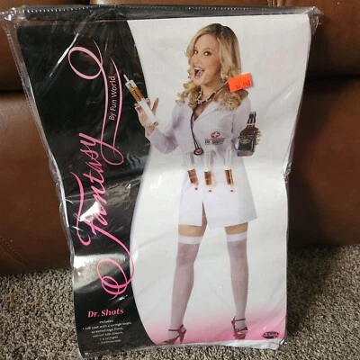 Fantasy Female Adult Med/Large  Dress-Up Dr. Shots Halloween Costume  - Image 1 of 4