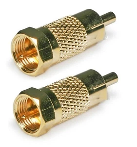 Adaptador de cable coaxial macho coaxial tipo F a RCA macho adaptador de televisión por satélite - Imagen 1 de 2