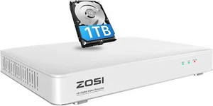 Grabadora DVR de seguridad de 8 canales ZOSI H.265+ 3K Lite con grabación de disco duro 24/7 de 1 TB - Imagen 1 de 8