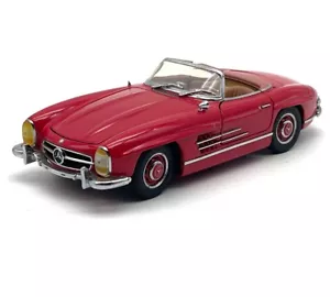 Franklin Mint Mercedes Benz 300 SL Oldtimer Bj.1960 Cabriolet in rot, 1:24, X005 - Bild 1 von 8