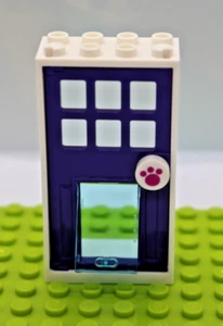 LEGO Friends 2x4x6 door frame W/ purple doggie door that lifts up - Picture 1 of 4