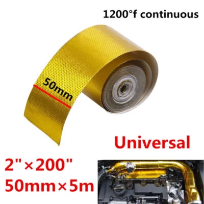 Самоклеящаяся золотистая светоотражающая теплозащитная лента 200 дюймов 1200 ° F непрерывный рулон - Изображение 1 из 4