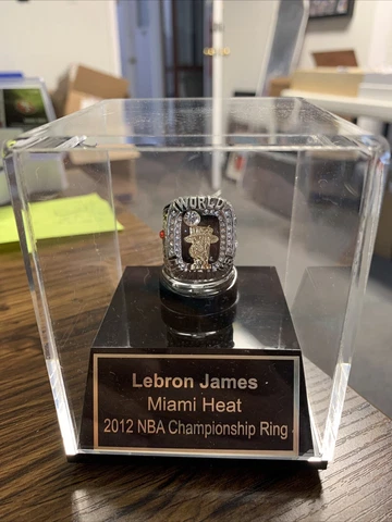 2012 Miami Heat Replica World Championship Lebron James Player Ring With Case Cover