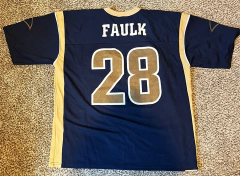 Vintage St. Louis Rams Marshall Faulk Jersey #28 Men’s Size XL  EUC Cover