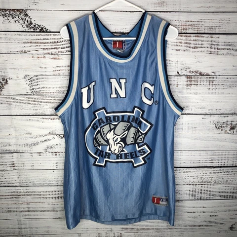 Vintage 90s UNC University Of North Carolina NCAA Basketball Jersey Men's Large Cover