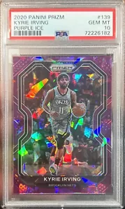 2020-21 Panini Prizm Kyrie Irving Purple Cracked Ice /175 Prizm #139 PSA 10 Gem - Picture 1 of 1