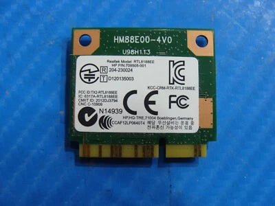 HP Pavilion 17.3" 17-e118dx Genuine Wireless WiFi Card  709848-001 RTL8188EE - Image 1 of 2
