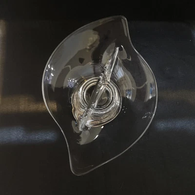 Plato de caramelo cuenco de nuez cuenco de vidrio dividido con base de plata de ley mediados de siglo WEB Foto 1 de 4