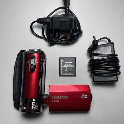 Panasonic SDR-S26 Handheld HD Camcorder Digital Video Camera + Charger, Battery - Image 1 of 4