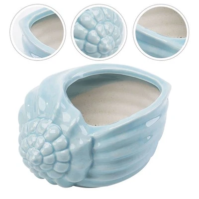  Ceramic Pots for Indoor Plants Flower Container Coastal Succulent - Image 1 of 4