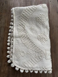 Maine Heritage Weavers Schuhnagel Fransen Baumwolle Kissenbezug weiß 21” x 39” Martha - Bild 1 von 5