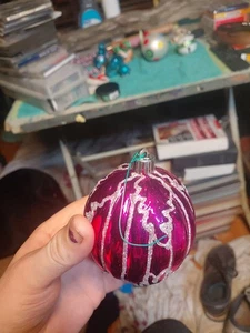 Adorno de Navidad rosa chuchería vintage - Imagen 1 de 3