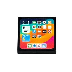 Custom printed Lego® Tablet. 2x2 tile, inspired by the Apple iPad - Picture 1 of 2