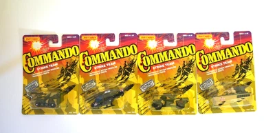 Four 1988 MATCHBOX COMMANDO Strike Team Vehicles MOC - Image 1 of 4