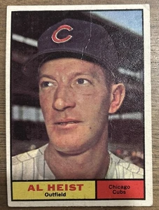 Al Heist - 1961 Topps #302 (RC)  Chicago Cubs  Vintage Baseball Card     I407 - Picture 1 of 2