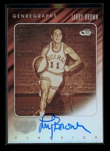 2015-16 Gala LARRY BROWN HOF ABA Virginia Squires Autograph Genregraphs /25 Auto - Picture 1 of 2