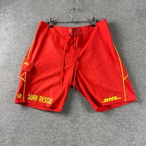 Pantalones cortos de tabla Surf Rescue para hombre rojos talla 32 Australian Life Saving Surf DHL Bottom - Imagen 1 de 6