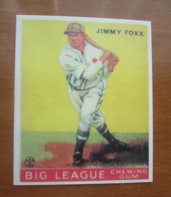 1933 Goudey reimpresiones de béisbol Jimmy Foxx # 29 Philadelphia Athletics Foto 1 de 4