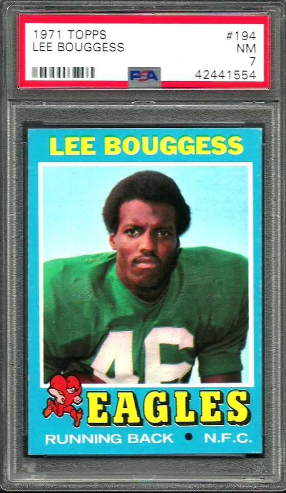 1971 Topps Football #194 Lee Bouggess RC PSA 7 NM Rookie Philadelphia Eagles - Image 1 of 1